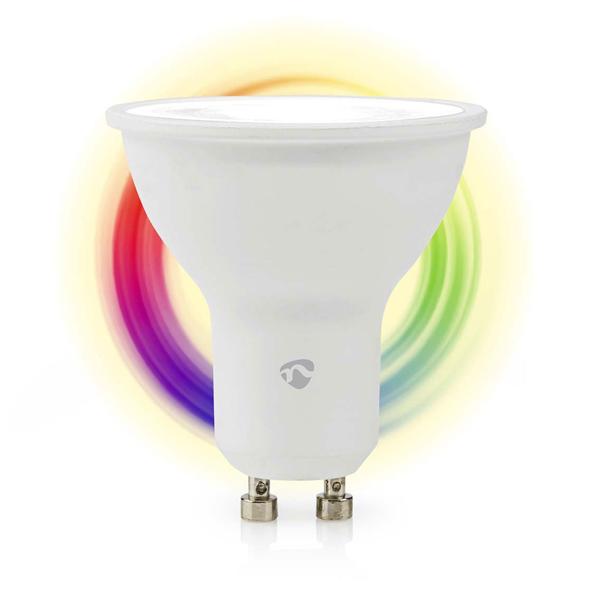SmartLife WLAN LED Spot GU10 RGBW 4.7W - Dimmbar, Farbtemperatur 2200-6500K - App (Android & iOS) & Sprachsteuerung (Google Home/Alexa)