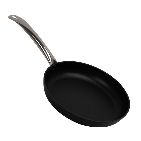 Hochwertige Bratpfanne Ø 28 cm, Aluminium - Edelstahl, Antihaftbeschichtung, Induktionsgeeignet, Hergestellt in Italien