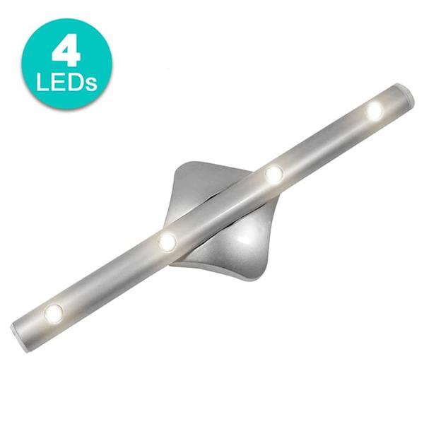 Mobile LED-Lichtleiste, Batterie, 22cm – Magnetisch/Klebestreifen, 4 LEDs, einfache Anbringung, praktische Stableuchte