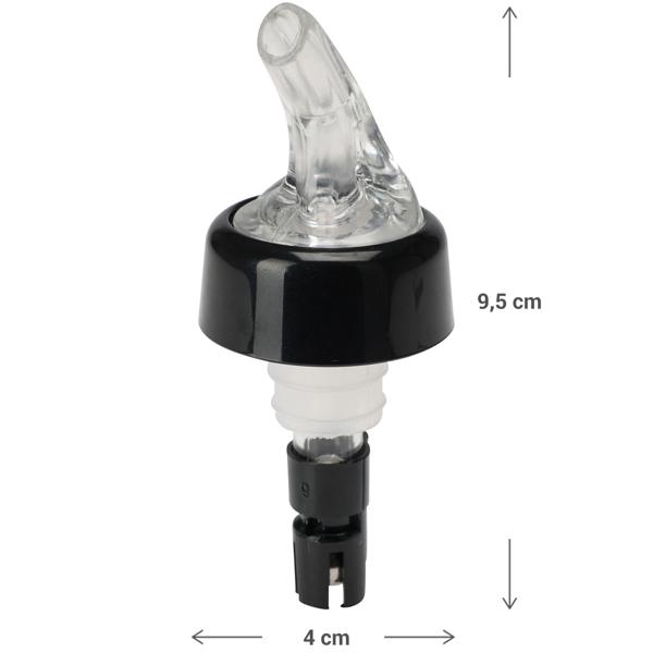Flaschenausgiesser Likörspender – Präzise 30 ml Portionierung für Cocktails & Spirituosen – Aus robustem PC & Edelstahl - 9.5x4 cm für Flaschenkopf