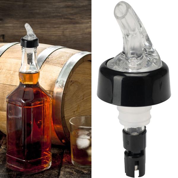 Flaschenausgiesser Likörspender – Präzise 30 ml Portionierung für Cocktails & Spirituosen – Aus robustem PC & Edelstahl - 9.5x4 cm für Flaschenkopf
