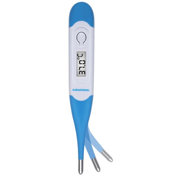 Digitales Fieberthermometer - Präzise Messung Mund/Anus, 35.5-42.0°C - Akustisches Signal, IP27, flexible Spitze, langlebige Batterie (200h)
