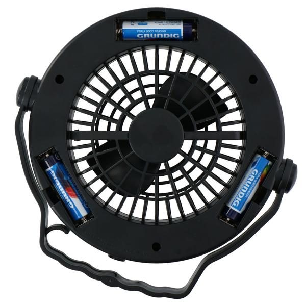 Kompakte 2in1 Camping-Lampe mit Ventilator: 12 LED-Lichter, witterungsbeständig, batteriebetrieben (17x4,7cm) – Ideal für Camping & Outdoor-Abenteuer