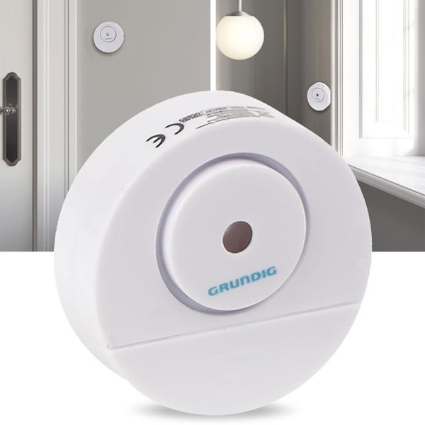 Fenster- und Türalarm - 95 dB akustisches Signal - Einbruchschutz für Wohn- & Gewerberäume - Einfache Montage - 60x20mm weiss - Batteriebetrieben