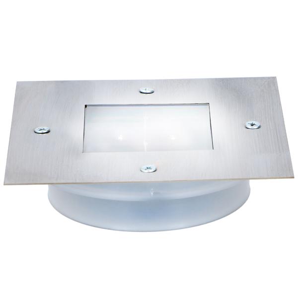 Praktische Solar-Bodenbeleuchtung aus Edelstahl, 8 Stunden Leuchtdauer, quadratisch, 13 x 13 x 3cm, wasserdicht, zur individuellen Beleuchtung