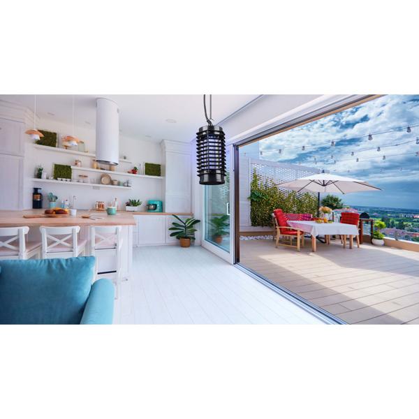 Elektrischer Insektenvernichter - LED-Fliegenfalle bis 25m² - Chemie- & Geruchsfrei, UV-Licht, 1W, ABS-Kunststoff, für Innenbereich