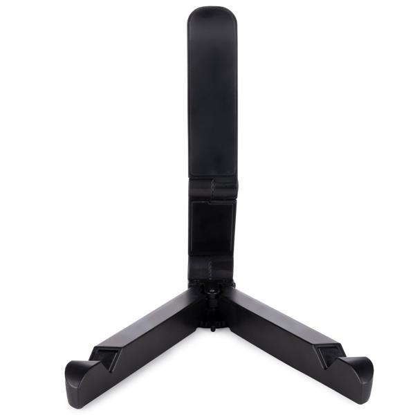 Kompakter Tablet-Halter Schwarz - Einstellbarer 180° Winkel für optimale Sicht unterwegs - Robustes, faltbares Design aus Kunststoff (28x16 cm)