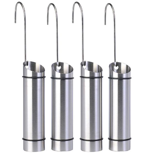 4er-Set Heizkörper Wasserverdunster aus Edelstahl - Optimiert Raumklima, gegen trockene Luft - Ø 5x20 cm, 340 ml, flexibel aufhängbar, stromlos