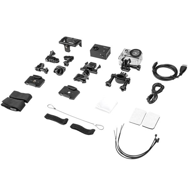 4K-Action-Cam, Ultra HD, wasserdichtes Unterwasser-Gehäuse, LCD Display, WLAN, Mikro und Lautsprecher, ideal für Biker, Skifahrer, Taucher