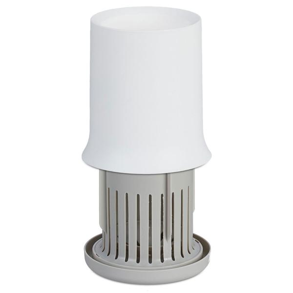 WC-Bürste mit Garnitur zur Wandmontage ohne Bohren - Hygienische Badreinigung, austauschbarer Bürstenkopf - Weiss, Kunststoff, H 13.5 x Ø 11 cm