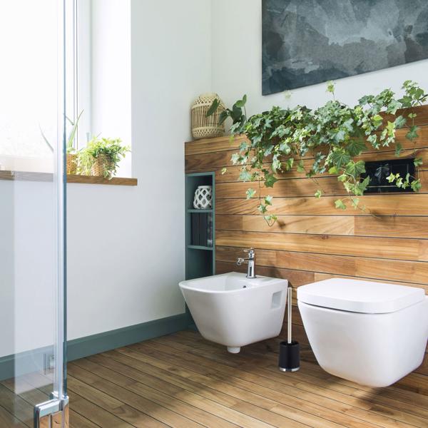 WC-Bürsten Set schwarz 2er-Pack - Hygienische Badreinigung mit austauschbaren Bürstenköpfen - Zeitloses Design, Ø 8x36 cm - Kunststoff & Metall