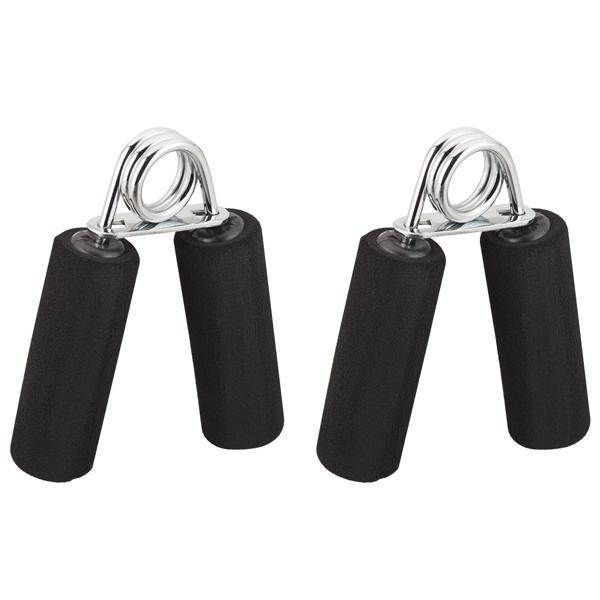 Handtrainer mit Schaumstoffgriff 2er-Set schwarz - Stärkt Hand-/Fingermuskulatur & Griffkraft - Training für Sportler, Senioren & Reha - 40 kg Widerstand