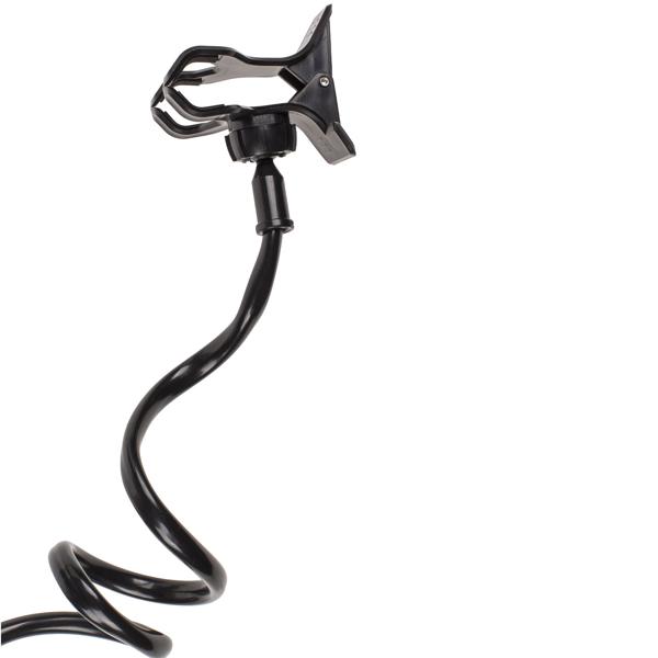 Smartphone-Halterung Schwanenhals mit Clip - Universalhalterung mit flexiblem 60 cm Arm - Perfekt zum Kochen, Filme schauen & Autofahren