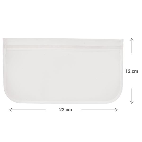 Lebensmittelbeutel wiederverwendbar 2er-Set - Ideal für Obst Gemüse Nüsse Käse & Vesper unterwegs - Hält Lebensmittel frisch - Masse: 22x12/22x18 cm