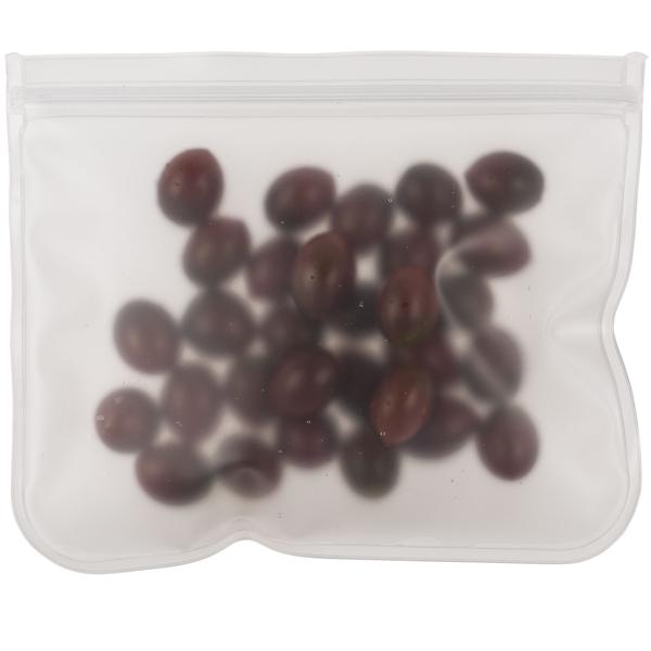 Lebensmittelbeutel wiederverwendbar 2er-Set - Ideal für Obst Gemüse Nüsse Käse & Vesper unterwegs - Hält Lebensmittel frisch - Masse: 22x12/22x18 cm