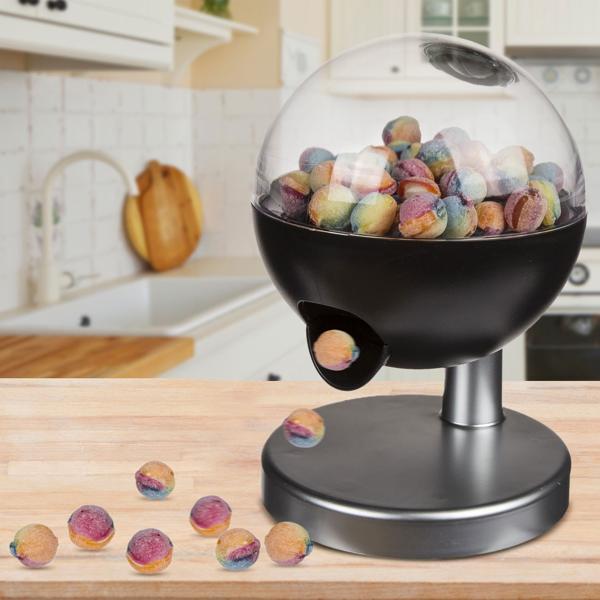 Süssigkeitenspender modern schwarz/metallic - Hygienische Bonbon-Ausgabe mit Touch-Sensor - Vielseitig für Rezeption, Praxis, Hotel & Zuhause