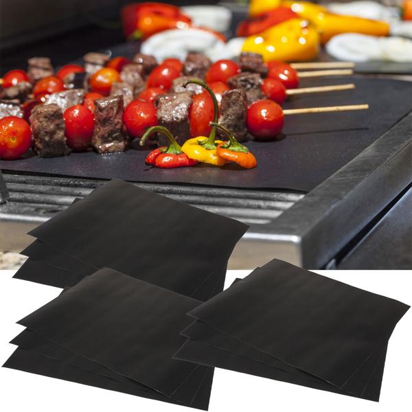 Wiederverwendbare Grill- und Backmatte 9er-Set (40x33 cm) - Ideal für Ofen & Grill bis 260 °C - Spülmaschinenfest, Antihaft, Silikon-Dauerbackfolie