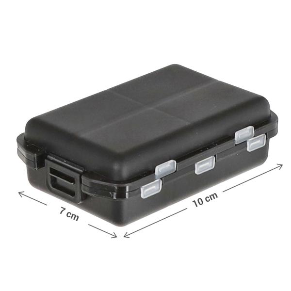 Mini-Kleinteilebox - 10 Fächer, kompakt, sicher & ordentlich - Robuster Kunststoff, 10x3x6,5 cm - Ideal für Werkstatt, Bastelzubehör & unterwegs