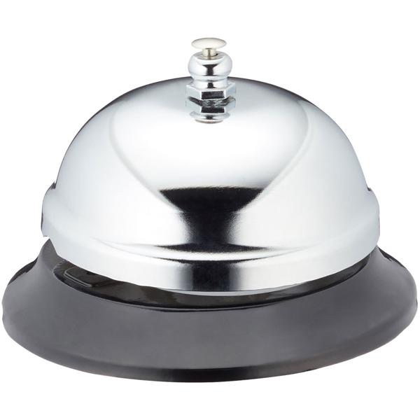 Tischklingel Metall - Rezeptionsklingel für Hotels, Restaurants & Cafés - Elegantes Design, 8,5 x 6 cm - Ideal für Service-Optimierung