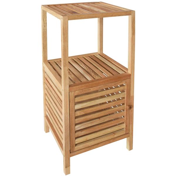Natürliches Walnuss-Badezimmerregal mit 3 Ebenen, H86cm – Handtuchablage aus Massivholz, hochwertig, 39,5x35,5x86 cm, stilvolles Badezimmer Interieur