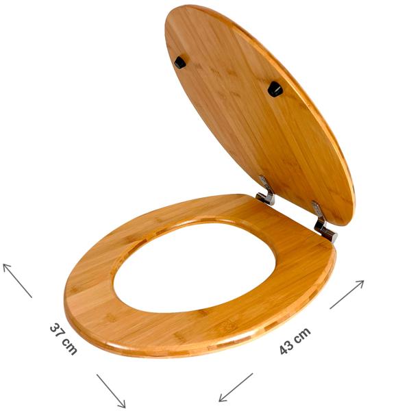 Hochwertiger WC-Sitz aus Bambus, stabile Klobrille mit natürlicher Holzoptik, umweltfreundlich, langlebig & pflegeleicht – edles Design für jedes Bad