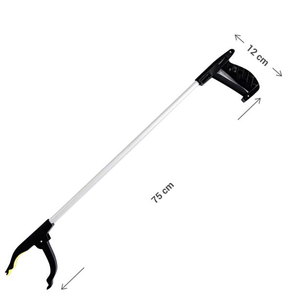 Greifarm mit Magnetspitze - L 75 cm - Aufhebehilfe für Kleinteile, Müll & bei Bückproblemen - PP/TPR/Aluminium - Sicheres Greifen & Halten