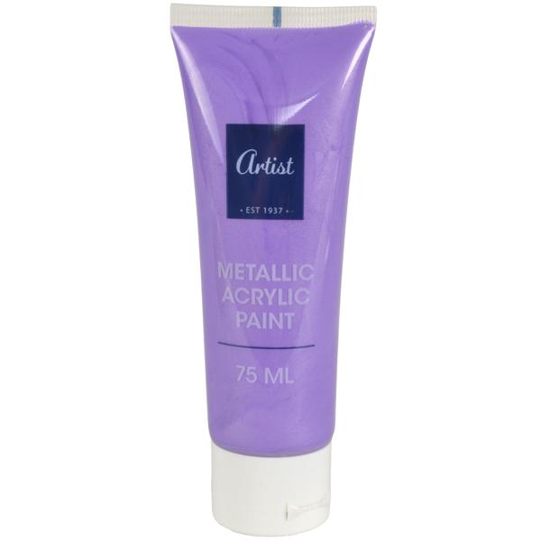 Metallic Acrylfarben Set - 6 leuchtende Farbtöne je 75ml für Künstler & Hobbykünstler - schnelltrocknend & deckend für kreative Kunstwerke und Designs