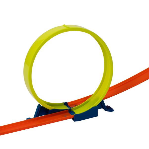 Fast Racing Autorennen-Spielset: 2 Autos, Loopings, Sound & Licht - Spannende Rennbahn für Kinder - Actionreiches Spielerlebnis mit Soundeffekten