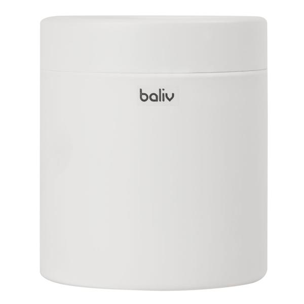 Schicker Schwingdeckeleimer aus Metall (1,25L): Weisser Abfalleimer mit praktischem Schwingdeckel – zeitloses Design für Bad, Küche & Co