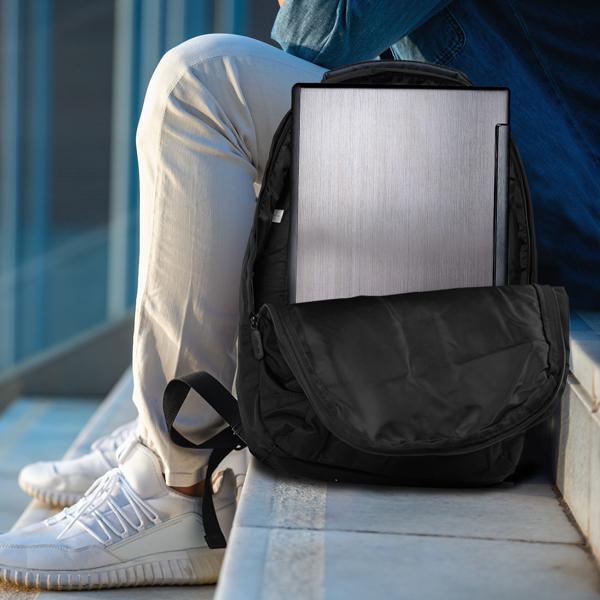 Komfortabler Laptop Rucksack von ASUS (15,6" Fach) mit 2 Fächern, schwarz – Gepolsterte Gurte – Sicherer & bequemer Notebook-Transport