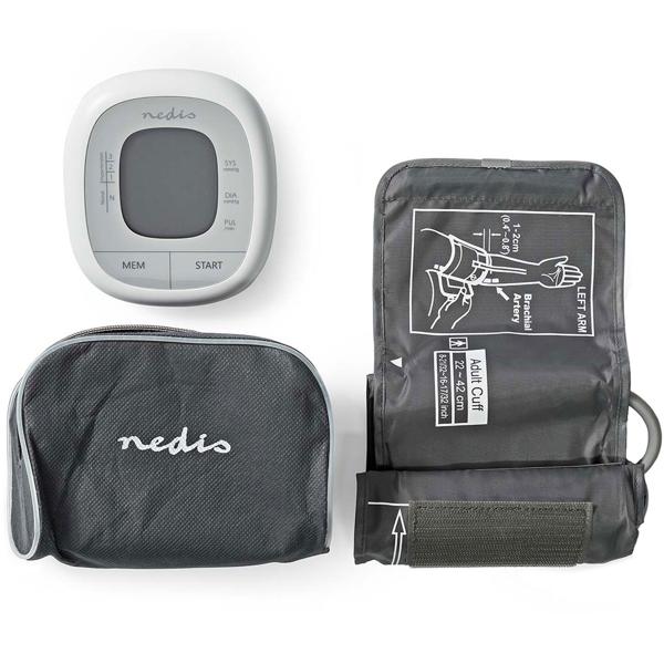 Blutdruckmessgerät mit Farbanzeige - Grosse LCD-Anzeige, 2x60 Speicher, Herzrhythmusstörungserkennung - Oberarmmanschette 22-42 cm für präzise Messung