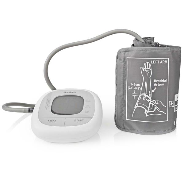 Blutdruckmessgerät mit Farbanzeige - Grosse LCD-Anzeige, 2x60 Speicher, Herzrhythmusstörungserkennung - Oberarmmanschette 22-42 cm für präzise Messung