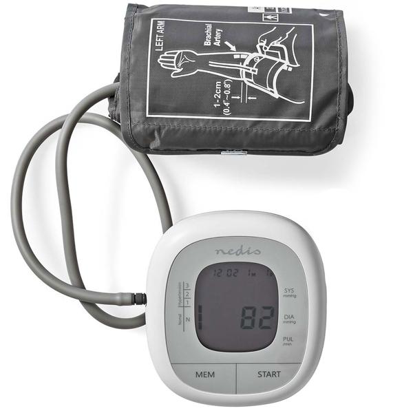 Blutdruckmessgerät mit Farbanzeige - Grosse LCD-Anzeige, 2x60 Speicher, Herzrhythmusstörungserkennung - Oberarmmanschette 22-42 cm für präzise Messung