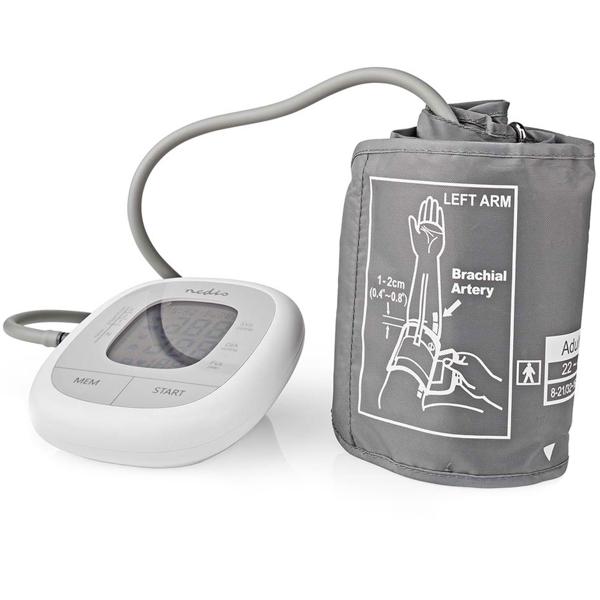 Blutdruckmessgerät mit Farbanzeige - Grosse LCD-Anzeige, 2x60 Speicher, Herzrhythmusstörungserkennung - Oberarmmanschette 22-42 cm für präzise Messung