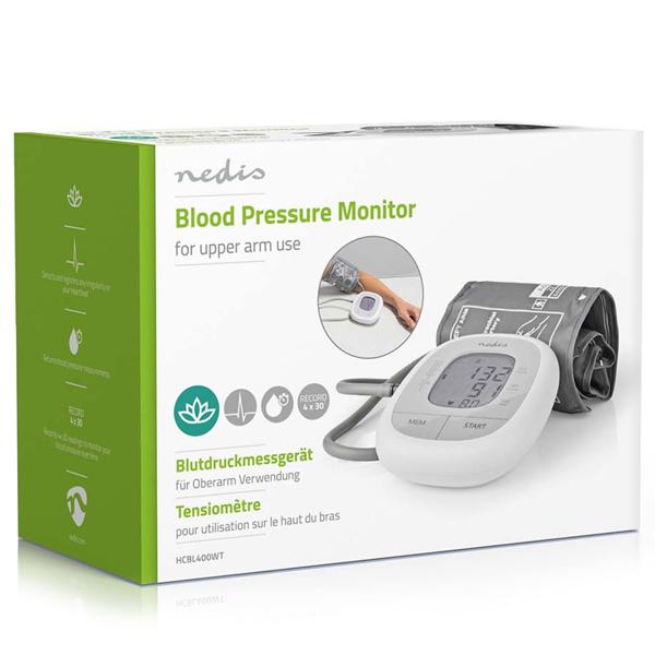 Blutdruckmessgerät mit Farbanzeige - Grosse LCD-Anzeige, 2x60 Speicher, Herzrhythmusstörungserkennung - Oberarmmanschette 22-42 cm für präzise Messung