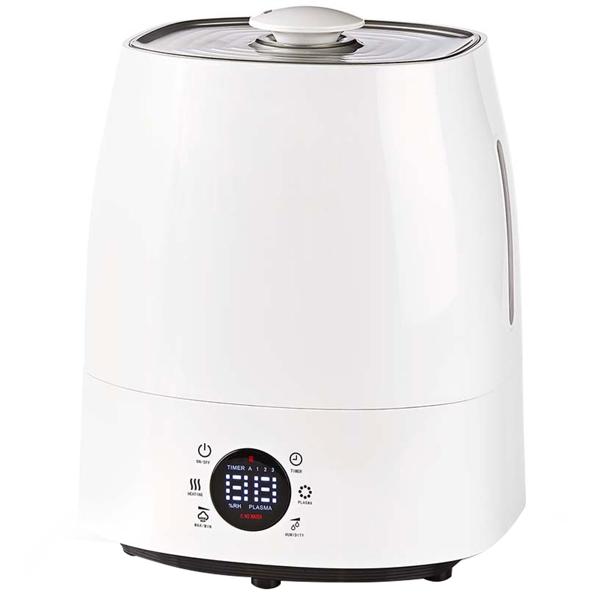 Effektiver Luftbefeuchter (grau/weiss) mit Hygrometer – Für Räume bis 50 m² – 5,5 Liter Tank & Keramikfilter für ein gesundes Raumklima