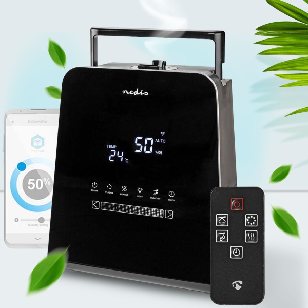 Smarter 5.5L Ultraschallbefeuchter, 110W - mit Hygrometer, Aromafunktion, App, Fernbedienung & Display - schwarz, für optimales Raumklima