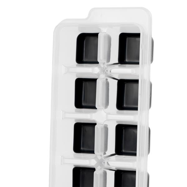 Eiswürfelform mit Deckel – Silikonboden für leichte Entnahme – Ideal für Kühl- & Gefrierschrank, Küche & BBQ – 25x8,5x4cm Kunststoff