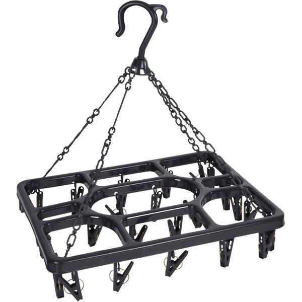 Praktischer Hängetrockner mit 26 Wäscheklammern: Platzsparende Trocknung für Balkon & Bad, einfach aufzuhängen & ideal für kleine Wäscheladungen