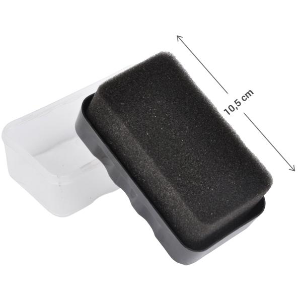 Polierschwamm für Leder & Kunstleder - Schonende Politur für Schuhe & Möbel - Hygienisch, auswaschbar, 10.5cm, hohe Saugkraft