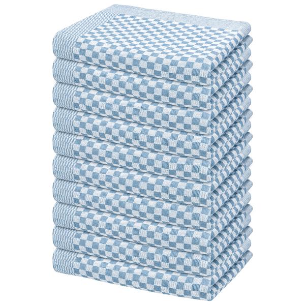 20er-Set Grubentücher hellblau - Hygienisch, streifenfrei & saugstark - 50x70 cm, 100% Baumwolle, 95°C waschbar, OEKO-TEX 100