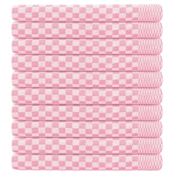 20er-Set Grubentücher rosa - Optimale Saugkraft & hygienische Reinigung für Küche & Haushalt - 100% Baumwolle Zwirn-Qualität 50x70 cm OEKO-TEX Standard 100