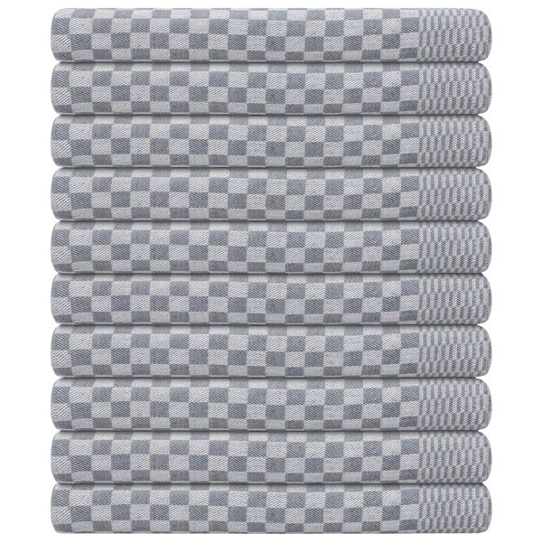 20er Set Premium Grubentücher: grau, 50x70cm, 100% Baumwolle (210g/m²)-OEKO-TEX, streifenfrei & flusenfrei – Hochwertige Tücher für Küche & Haushalt