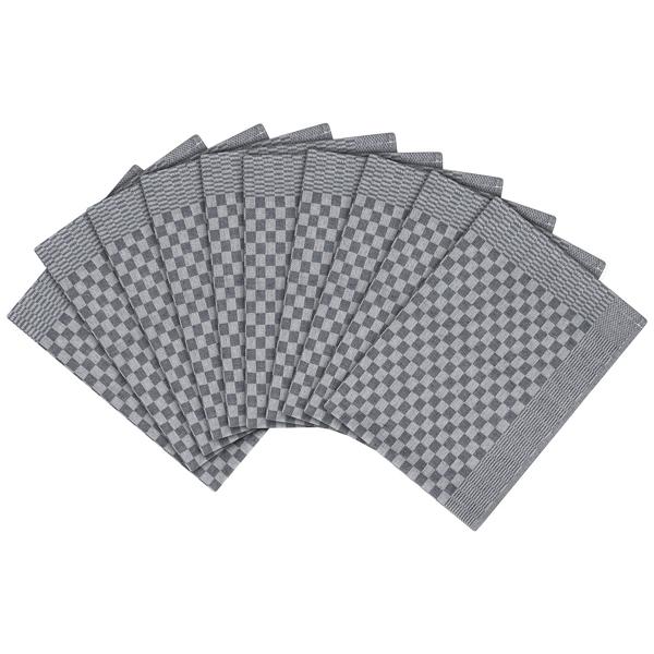 Praktisches 10er-Set Grubentücher – saugstarke & strapazierfähige Geschirrtücher 50x70 cm, schwarz, langlebig, fusselfrei & ideal für Küche & Haushalt