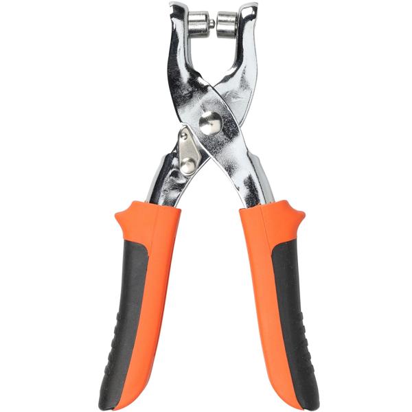 Lochzangen-Set - Revolverlochzange, Druckknopfzange, Nietenzange - für Leder, Textil, Gürtel - 6 Aufsätze (2-4.5mm) - inkl. 100 Ösen, 25 Druckknöpfe