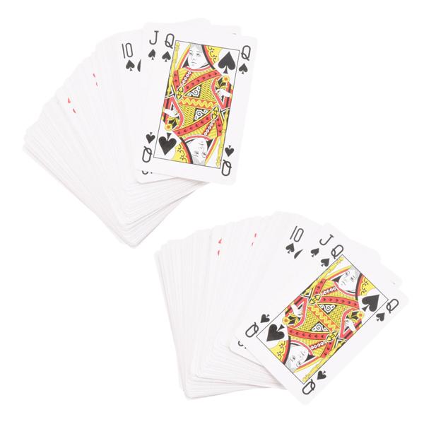 Spielkarten-Set 2-teilig - 4 extra Joker - für Skat, Rommé, Bridge & mehr - ideal für gemütliche Spieleabende, Urlaub & Hotels - 52 Karten
