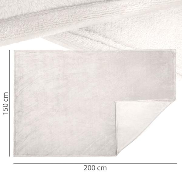 Kuscheldecke M Beige 150x200 cm - Weich anschmiegsam hautsympathisch OEKO-TEX 100 zertifiziert - Polyester Microfaser Hochflor-Flausch atmungsaktiv