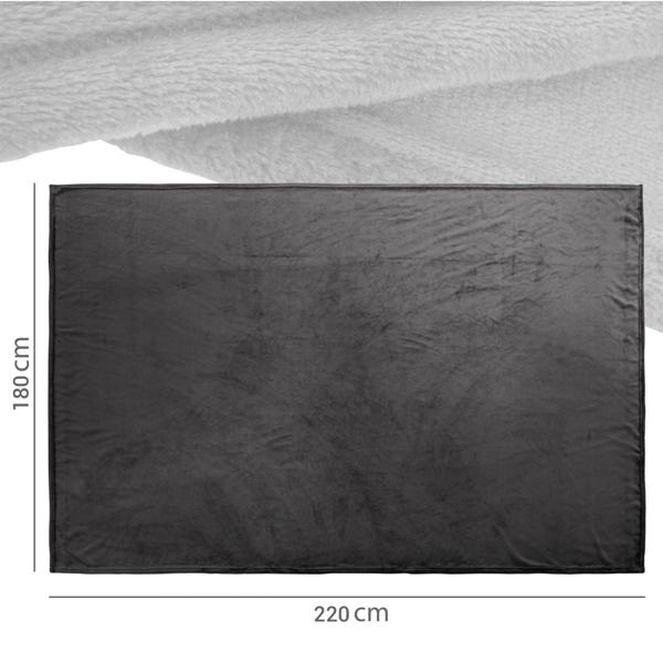 Kuscheldecke L anthrazit 180x200 cm - Weiche Couchdecke für ganzjähriges Wohlgefühl - Hautsympathisch & strapazierfähig, OEKO-TEX Standard 100