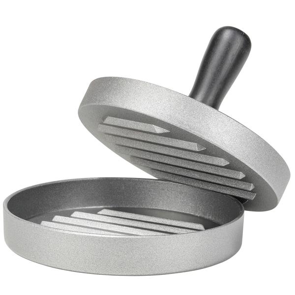Hamburgerpresse Ø 12 cm - Antihaftbeschichtung für perfekte Burger Patties - Druckguss-Aluminium, spülmaschinenfest, für Grill & BBQ