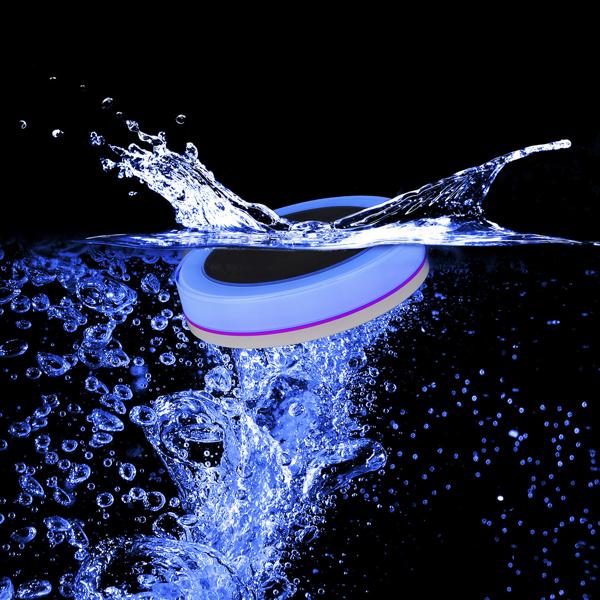 Wasserdichte Solar-Pool-Lampe mit Farbwechselfunktion, Ø 15 cm